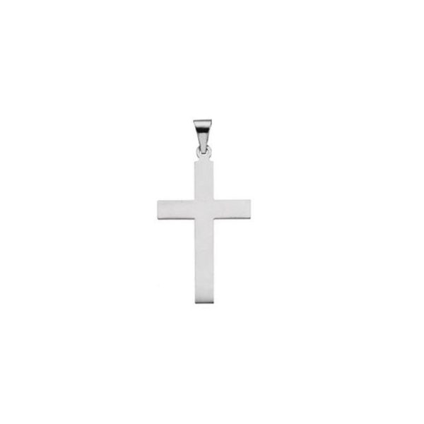 Sterling Silver 28 x 18 mm Cross Pendant Online now