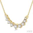 1 2 Ctw Graduated Diamond Smile Necklace in 14K Yellow Gold Online