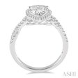 1 2 Ctw Diamond Semi-mount Engagement Ring in 14K White Gold Online