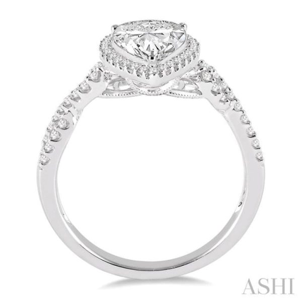 1 2 Ctw Diamond Semi-mount Engagement Ring in 14K White Gold Online