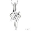 1 10 Ctw Round Cut Diamond Pendant in Sterling Silver with Chain Online