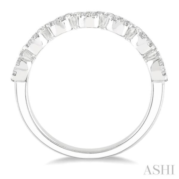 1 2 Ctw Jointed Circular Mount Lovebright round Cut Diamond Ring in 14K White Gold Supply