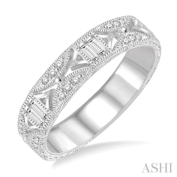 1 3 Ctw Diamond Stack Band in 14K White Gold For Discount