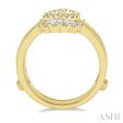 1 2 ctw Baguette and Round Cut Diamond Tiara Insert Ring in 14K Yellow Gold Supply