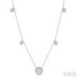 1 3 ctw Circular Lovebright Round Cut Diamond Necklace in 14K White Gold Cheap