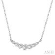 1 4 Ctw Diamond Smile Necklace in 14K White Gold Supply