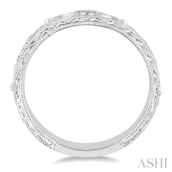 1 3 Ctw Diamond Stack Band in 14K White Gold For Discount