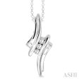 1 10 Ctw Round Cut Diamond Pendant in Sterling Silver with Chain Online