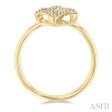 1 10 ctw Petite Interwoven Round Cut Diamond Fashion Ring in 10K Yellow Gold Online Hot Sale