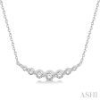 1 4 Ctw Diamond Smile Necklace in 14K White Gold Supply