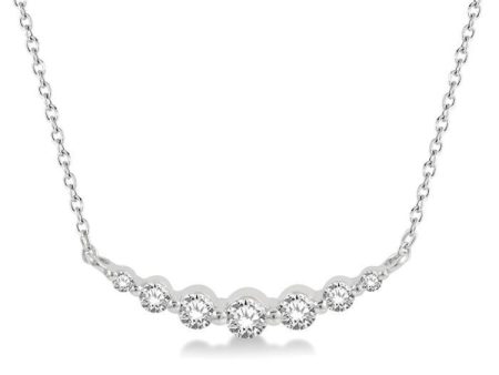 1 4 Ctw Diamond Smile Necklace in 14K White Gold Supply