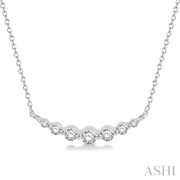 1 4 Ctw Diamond Smile Necklace in 14K White Gold Supply