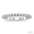 1 3 Ctw Round Cut Diamond Wedding Band in 14K White Gold Fashion