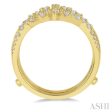 1 2 Ctw Mini Marquise Mounts Round Cut Diamond Insert Ring in 14K Yellow Gold Hot on Sale