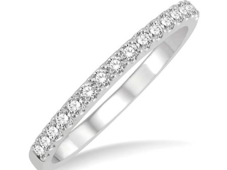 1 3 ctw Round Cut Diamond Wedding Band in 14K White Gold Fashion