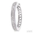 1 10 Ctw Single Cut Diamond Hoop Earrings in Sterling Silver Fashion