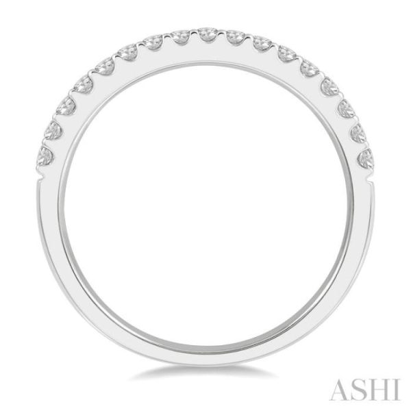 1 3 ctw Round Cut Diamond Wedding Band in 14K White Gold Fashion