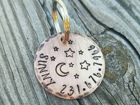 Rustic Copper ID Tag - Custom Made - Hand Stamped - Personalized - Dog ID - Dog Name Tag - Dog Tag - Hand Made Dog ID - Dog Jewelry Online Hot Sale