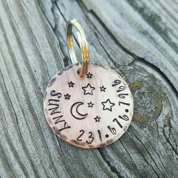 Rustic Copper ID Tag - Custom Made - Hand Stamped - Personalized - Dog ID - Dog Name Tag - Dog Tag - Hand Made Dog ID - Dog Jewelry Online Hot Sale