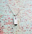 SALE- Rectangle Bar Cremation Necklace - Locket Necklace For Discount