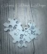 Set of 3 Puzzle Piece Necklaces - Personalized with initials of your choice! - Dandelion puzzle pieces - Monogram Puzzle - Best Friends Online Hot Sale