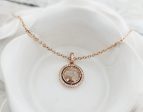 Rose Gold Cubic Zirconia Cremation Necklace Cheap