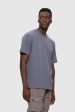 Slub Short Sleeve Henley For Sale