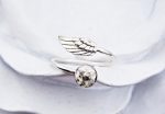 Sterling Silver Angel Wing Cremation Ring on Sale