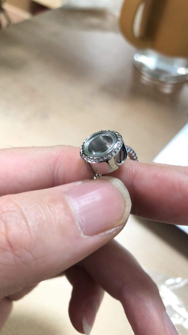 Round Cremation Ring - Locket Ring Cheap