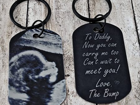 Ultrasound Sonogram Keychain for Daddy Supply