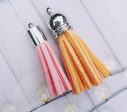 Set of 10 random color style Suede Tassels for Crafting - Jewelry Making Tassels -Lot of 10 Tassel Charms - Mixed Colors and Style Tassels - Suede Tassel Pendants - Suede Tassels - Jewelry Making Supplies - Beading - A17 Online