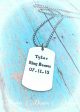 Ring Bearer Gift - Wedding Date - Personalized Dog Tag Necklace - Boy Gift Supply