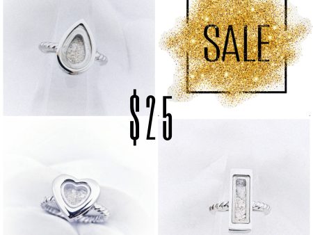 SALE!! Teardrop, Bar, or Heart Cremation Ring - Locket Ring Online