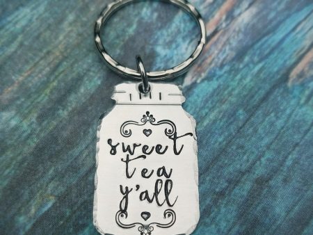 Sweet tea y all Mason Jar Key Chain - Southern Gift - Sweet Tea Lover Gift Fashion