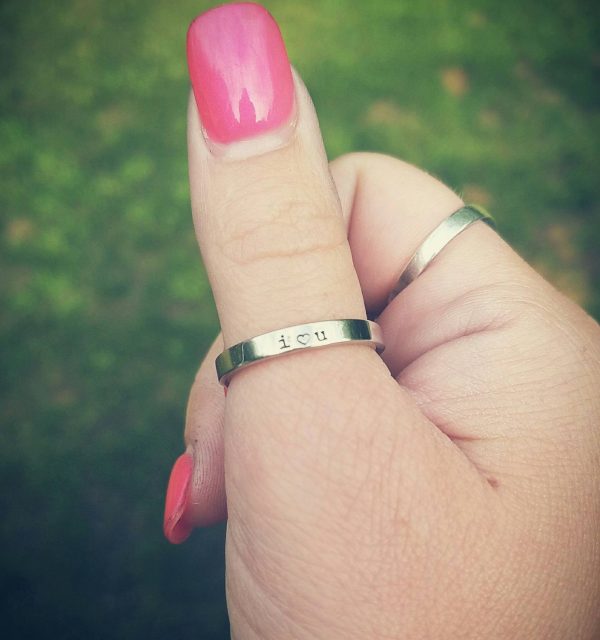 Stacking Personalized Ring - Wear alone or as a set! - Stainless Steel Hand stamped rings - Name Ring - Rose Gold, Gold, and Silver - Custom For Discount