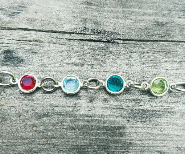 Swarovski Crystal Birthstone Bracelet With up to 13 birthstones Grandma s Grandchildren - Mom Bracelet - Mom Birthday Gift - Custom Made For Cheap