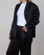 Satin Oversized Blazer Hot on Sale