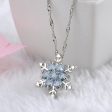 Snowflake Necklace Light Blue Supply