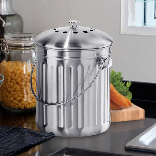 Stainless Compost Pail 3.8L Online Sale