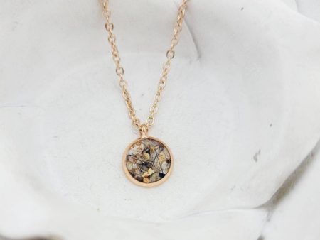 Rose Gold or Gold Cremation Necklace Made with Ashes Infused Online