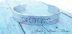 Set of 2 Hand stamped Sisters Cuff Bracelets - Best Friends - Best B*tches - Besties - Custom Made - Personalize Hot on Sale