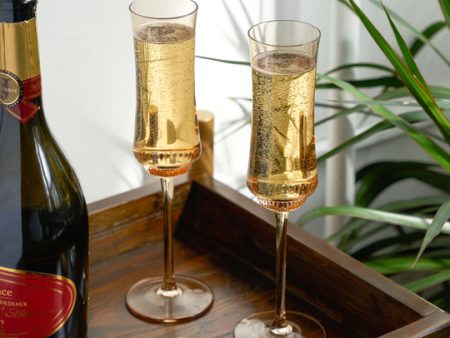 Tulip Champagne Flute-Amber Sale