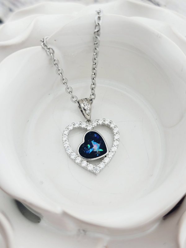 Sterling Silver Heart Cremation Necklace Online now