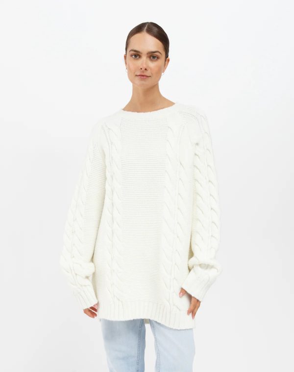 Adele Cable Knit Sweater F24 For Discount