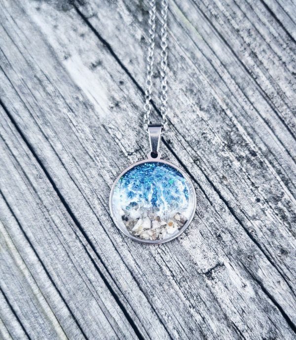 Beach Cremation Necklace Made with your loved one s actual ashes on Sale