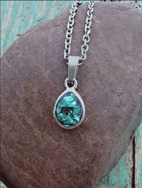 Teardrop Cremation Ash Necklace on Sale