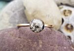 14k Rose Gold or Gold Plated Cremation Ring 6mm stone Online now