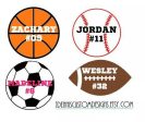 Sports Decal - Personalized - Any size - Choose your sport! - Custom Car Decal - Football Decal - Soccer Decal - Baseball Decal - Basketball Online now