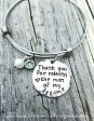 Thank you for raising the man of my dreams bracelet - Hand Stamped - Choose your swarovski crystal color - Mother in law gift - Wedding Cheap