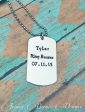 Ring Bearer Gift - Wedding Date - Personalized Dog Tag Necklace - Boy Gift Supply